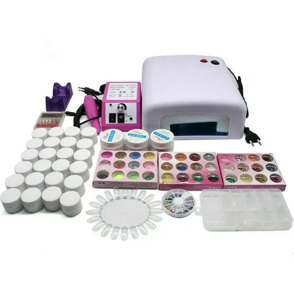 Profi Starterset Nagelset UV Gel Nagel Set 36W UV Lampe Nagelstudio Nageldesign