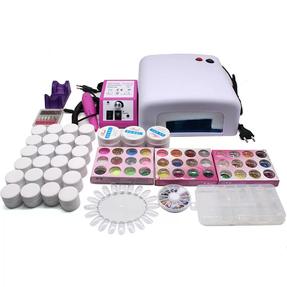 Profi Starterset Nagelset UV Gel Nagel Set 36W UV Lampe Nagelstudio Nageldesign