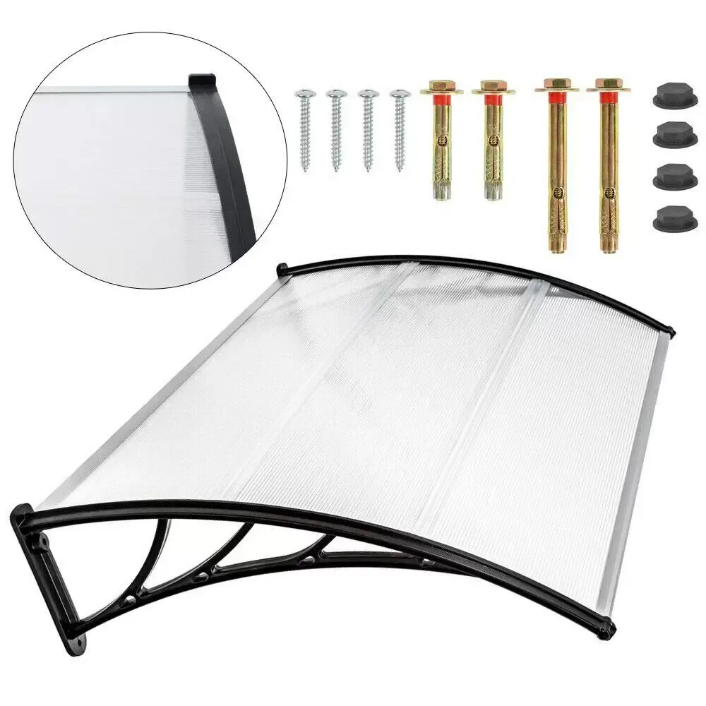 Eingangstür Baldachin Überdachung Fensterbank Sonnenbank Vordach Transparent 150cm