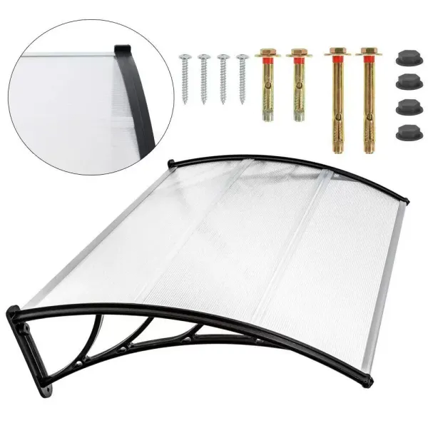 Eingangstür Baldachin Überdachung Fensterbank Sonnenbank Vordach Transparent 150cm Eingangstür Baldachin Überdachung Fensterbank Sonnenbank Vordach Transparent 150cm
