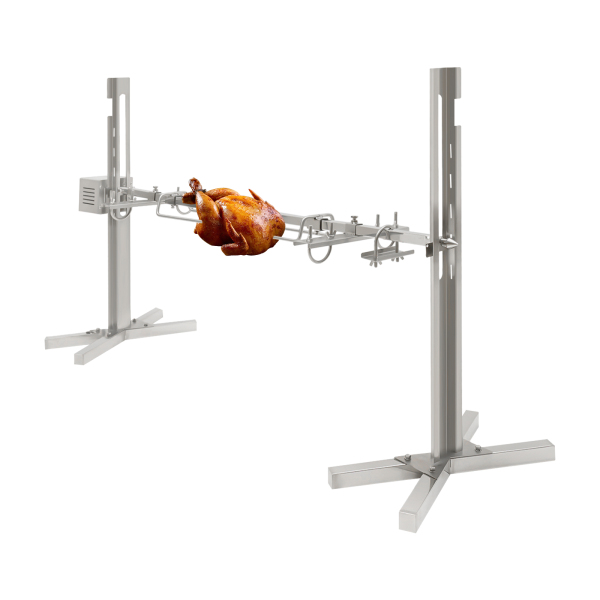 Grillspieß mit Motor 20W Grillspieße Edelstahl 30KG 21Zoll Drehspieß BBQ