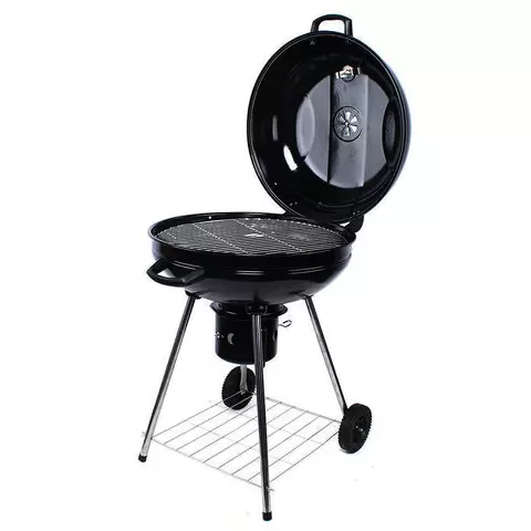 Kugelgrill Ø 58 cm BBQ Grill Holzkohle mit Thermometer Holzkohlegrill Rundgrill