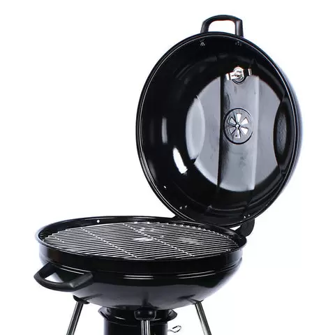 Kugelgrill Ø 58 cm BBQ Grill Holzkohle mit Thermometer Holzkohlegrill Rundgrill