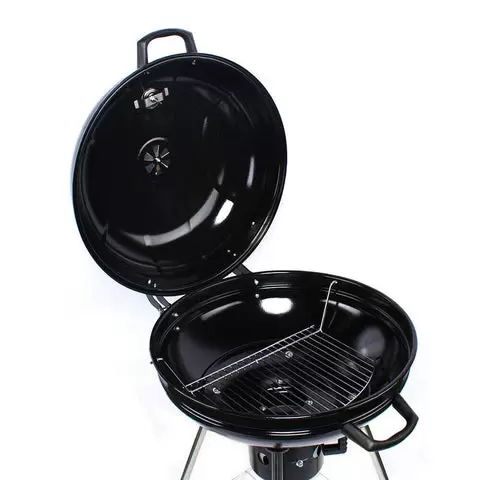Kugelgrill Ø 58 cm BBQ Grill Holzkohle mit Thermometer Holzkohlegrill Rundgrill