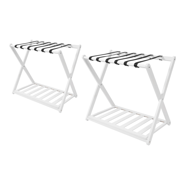 Gepäckablage, Gepäckablage, 2er-Pack Gepäckablage für Gästezimmer, faltbar, weiß Gepäckablage, Gepäckablage, 2er-Pack Gepäckablage für Gästezimmer, faltbar, weiß
