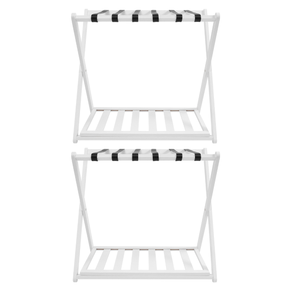 Gepäckablage, Gepäckablage, 2er-Pack Gepäckablage für Gästezimmer, faltbar, weiß Gepäckablage, Gepäckablage, 2er-Pack Gepäckablage für Gästezimmer, faltbar, weiß