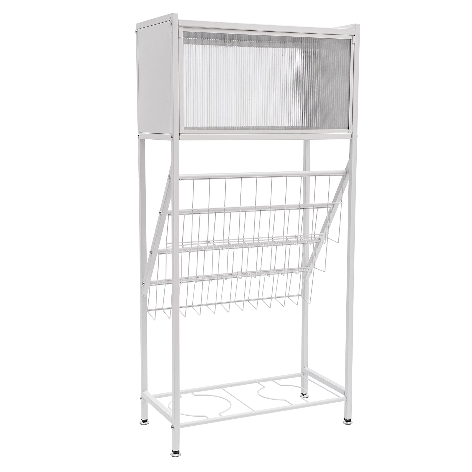 Bücherregal Standregal Leiterregal Zeitschriftenregal Aufbewahrungsorganisator mit Universalräder Bücherregal Standregal Leiterregal Zeitschriftenregal Aufbewahrungsorganisator mit Universalräder