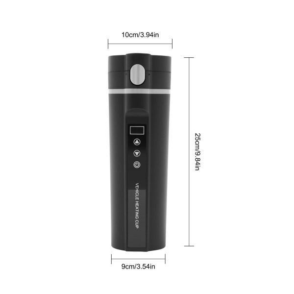 Auto-Wasserkocher, Elektrischer Wasserkocher 12V/24V 450ml, Heiztemperatur: 100℃, Schwarz Auto-Wasserkocher, Elektrischer Wasserkocher 12V/24V 450ml, Heiztemperatur: 100℃, Schwarz