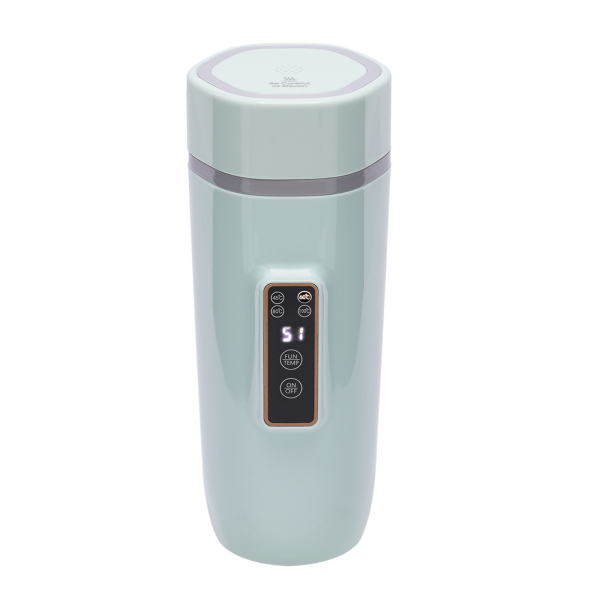 Tragbarer elektrischer Wasserkocher, 220 V, 350 ml, Schnellkochtopf, doppelt, 300 W, Thermoskanne aus Edelstahl, Grün
