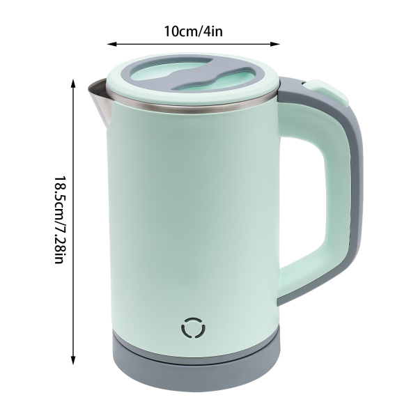 800 ml Reisewasserkocher, tragbarer Mini-Wasserkocher, Reisewasserkocher aus Edelstahl (grün) 800 ml Reisewasserkocher, tragbarer Mini-Wasserkocher, Reisewasserkocher aus Edelstahl (grün)