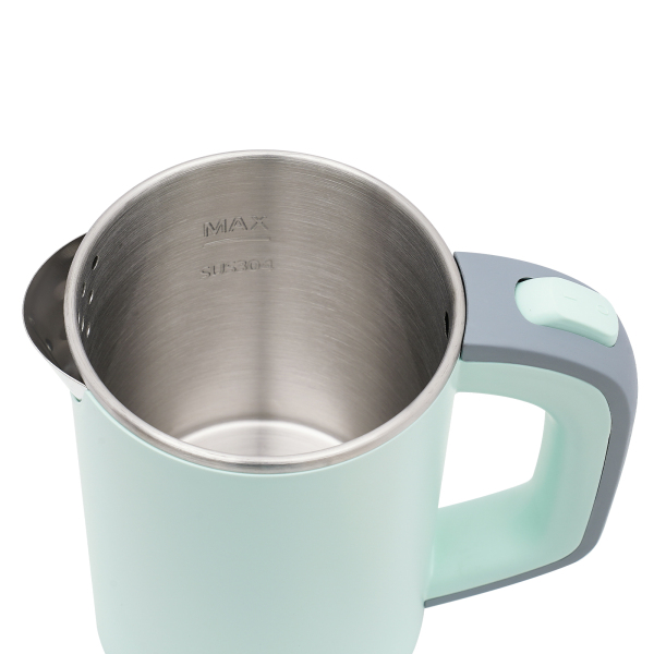 800 ml Reisewasserkocher, tragbarer Mini-Wasserkocher, Reisewasserkocher aus Edelstahl (grün)