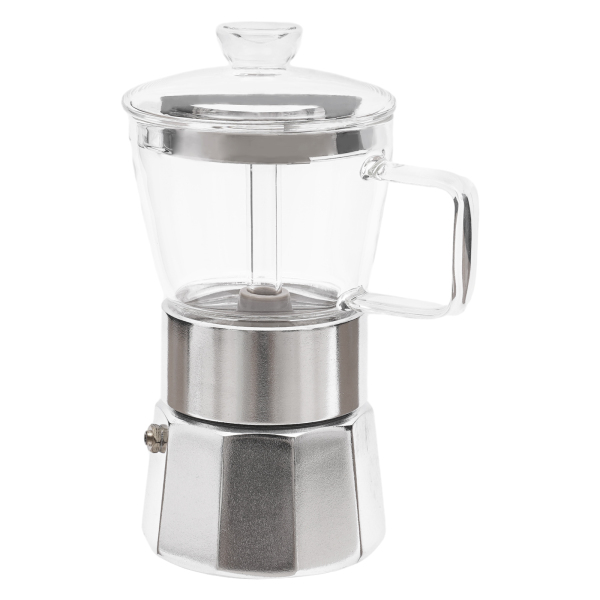CNCEST 240ml Glas-Aluminium-Kombi-Mokka-Topf