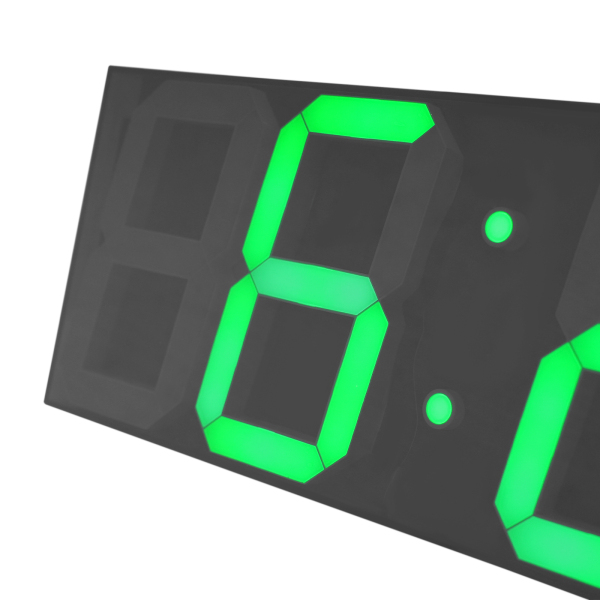 LED-Digitaluhr, LED-Wanduhr, LED-Digitaluhr mit Fernbedienung für Wohnzimmer, Büros – blaue Schrift