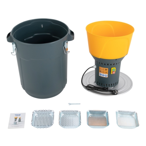 Elektrischer Fleischwolf, 1300 W, mit 50-l-Eimer und 5 Sieblöchern, geeignet für die Futterherstellung Elektrischer Fleischwolf, 1300 W, mit 50-l-Eimer und 5 Sieblöchern, geeignet für die Futterherstellung