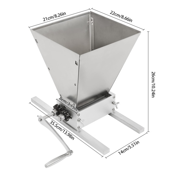 Malzmühle, manuelle Getreidequetsche, Haushaltsmühle für Mais Malzmühle, manuelle Getreidequetsche, Haushaltsmühle für Mais