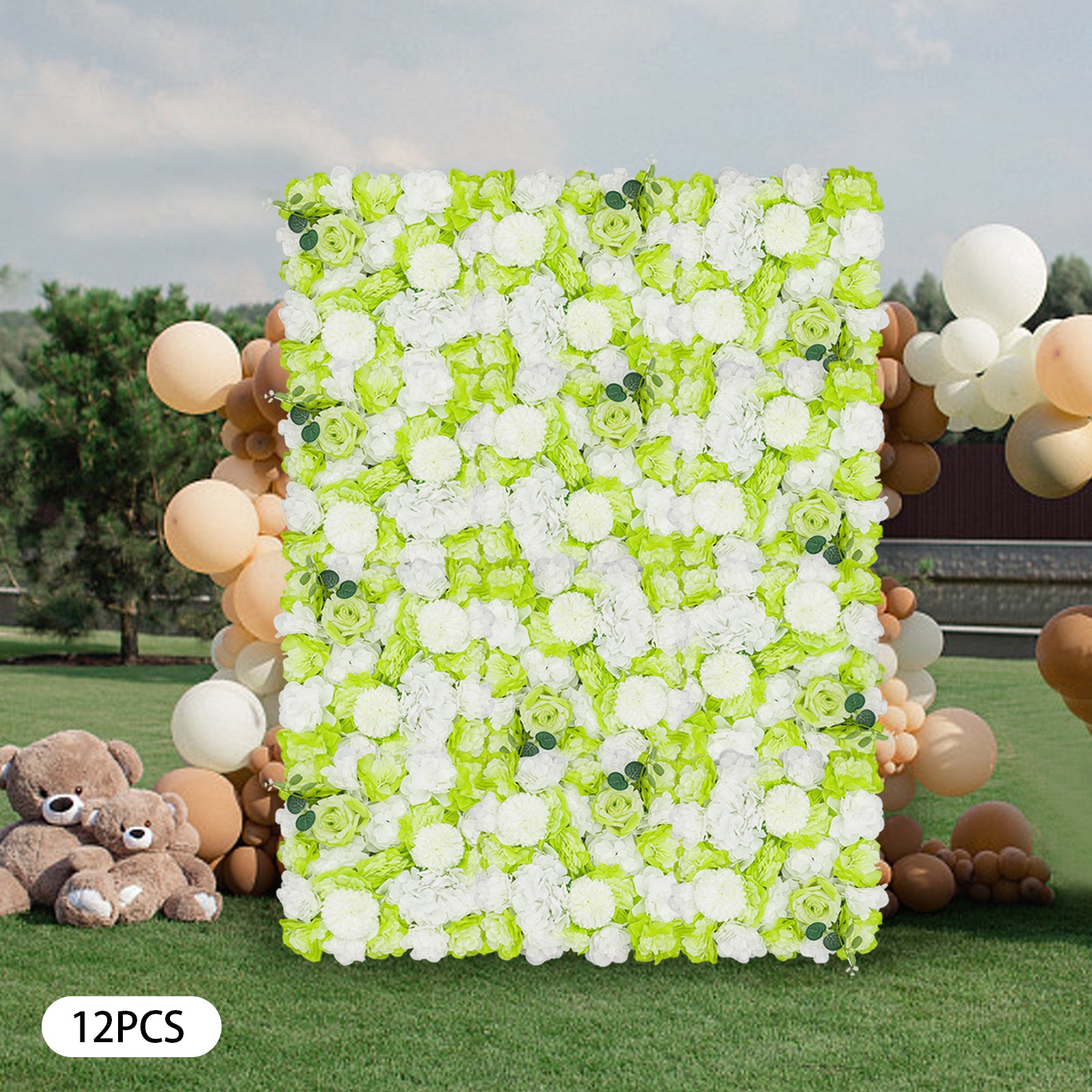 CNCEST 3D Blume Wandtafel, künstliche Blumen Wand Hintergrund Seide Rose Matte für Home Party Hochzeit Hintergrund Wanddekoration