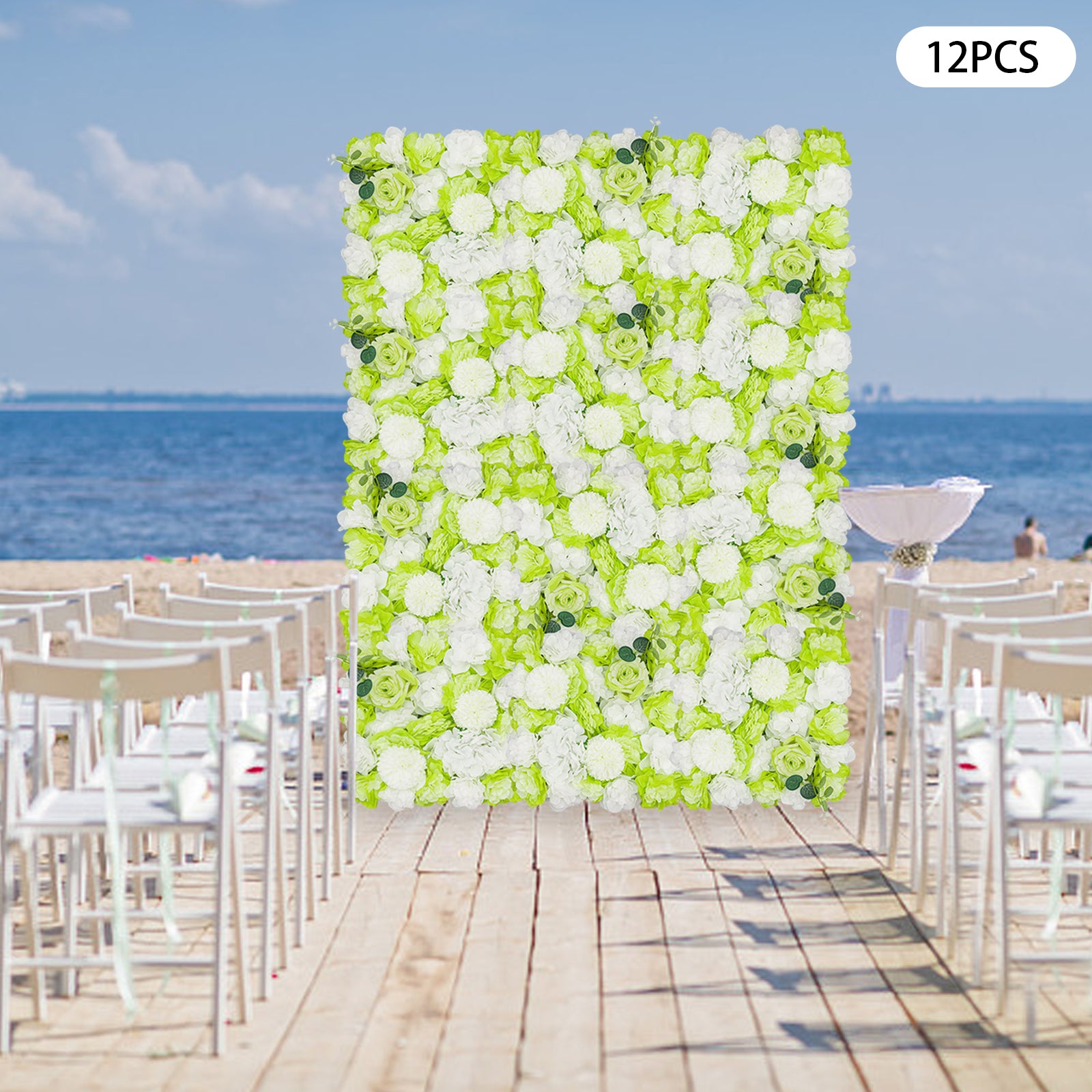 CNCEST 3D Blume Wandtafel, künstliche Blumen Wand Hintergrund Seide Rose Matte für Home Party Hochzeit Hintergrund Wanddekoration