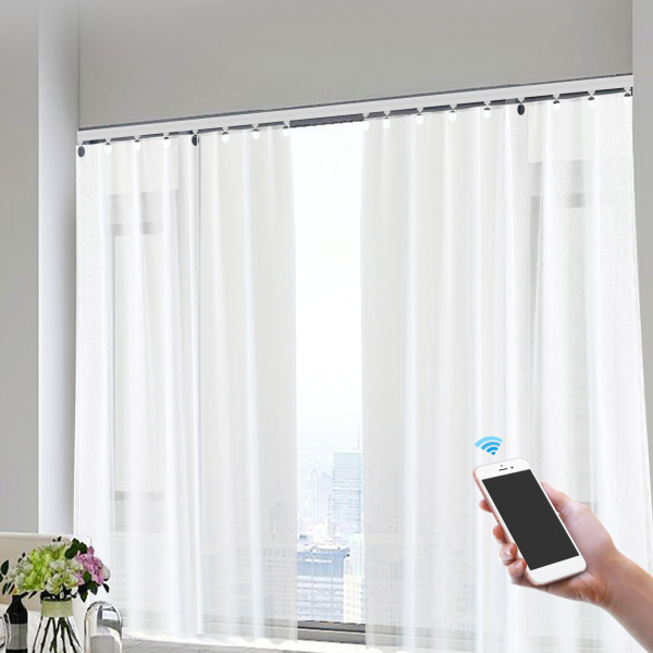 Motorisierte Vorhangschiene mit Fernbedienung, mit Alexa, Google Home, Smartphone App, Smart Home, elektrische Vorhänge, elektrische Vorhangschiene, DIY.