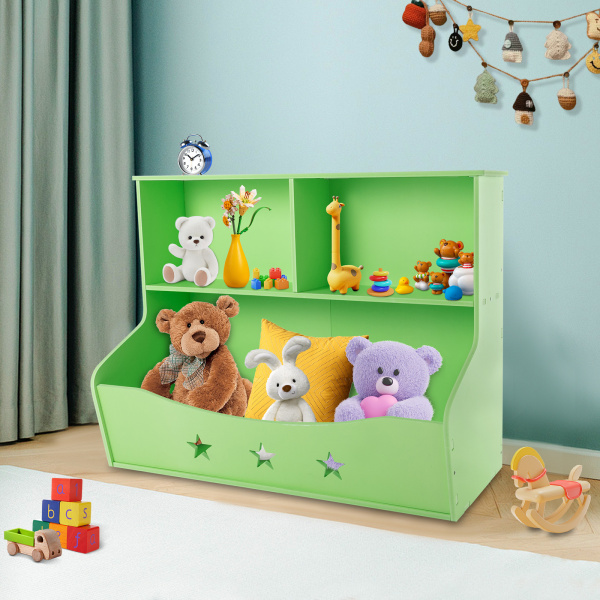 CNCEST Kinderregal, Aufbewahrungsregal Bücherregal, Zeitungsständer 