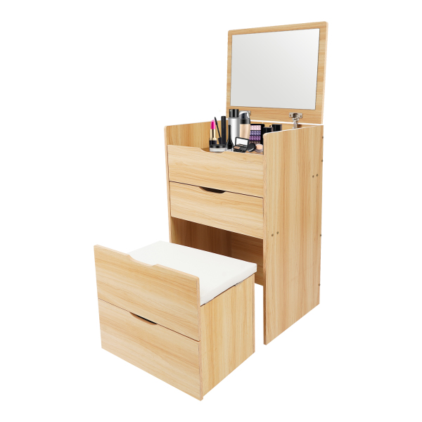 48 cm Schminktisch, Schminktisch mit Hocker, Schminktisch – Log Color