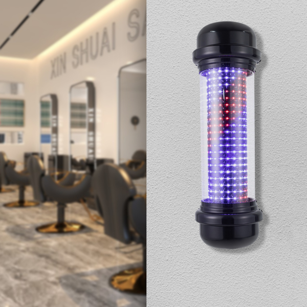 LED-Friseursalonlampe, 28,74 Zoll hohe, drehbare Friseursalon-Mastleuchte