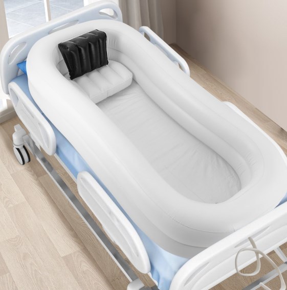 Tragbare aufblasbare Badewanne für Erwachsene, PVC-Badewanne, für Erwachsene, weiß