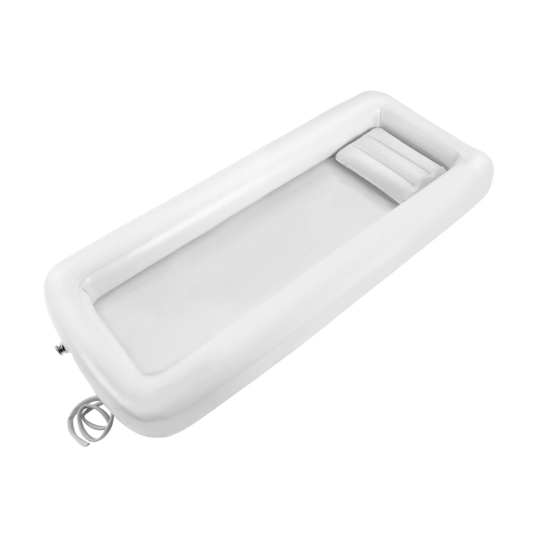 Medizinisches aufblasbares Duschset, aufblasbare PVC-Badewanne für Erwachsene, tragbares Duschsystem im Bett mit Luftpumpe Medizinisches aufblasbares Duschset, aufblasbare PVC-Badewanne für Erwachsene, tragbares Duschsystem im Bett mit Luftpumpe
