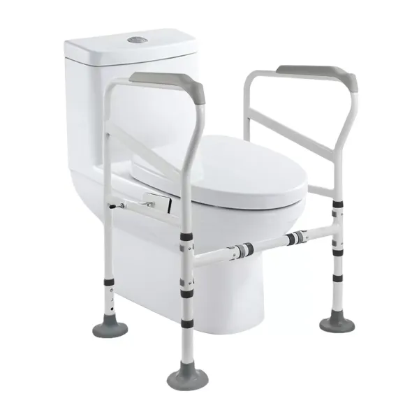CNCEST Toilettenstützrahmen WC-Stützrahmen Verstellbare Höhe Toilette Aufstehhilfe Mit Große Rutschfeste Matten CNCEST Toilettenstützrahmen WC-Stützrahmen Verstellbare Höhe Toilette Aufstehhilfe Mit Große Rutschfeste Matten
