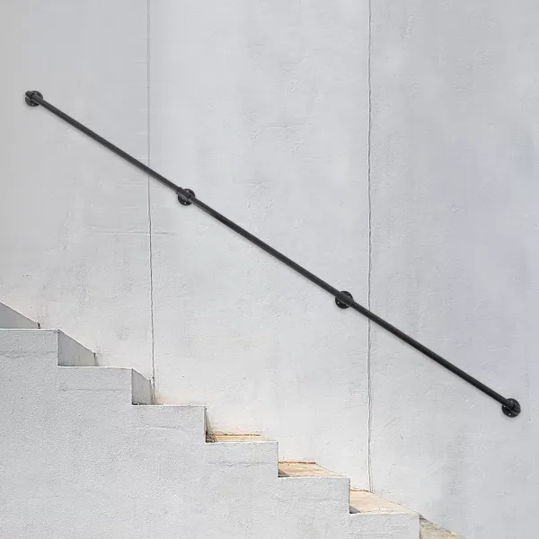 2,74 m Treppenhandlauf, Metall-Treppenhandlauf, Industrieller Handlauf für Treppen, Dachböden und Fußgeländer