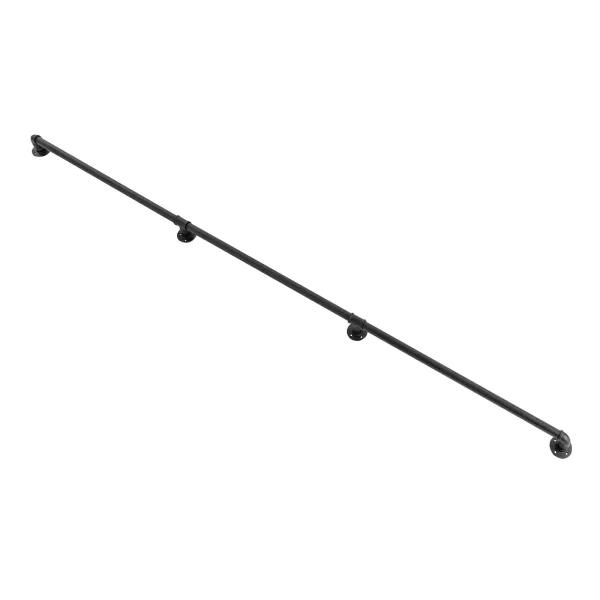 2,74 m Treppenhandlauf, Metall-Treppenhandlauf, Industrieller Handlauf für Treppen, Dachböden und Fußgeländer 2,74 m Treppenhandlauf, Metall-Treppenhandlauf, Industrieller Handlauf für Treppen, Dachböden und Fußgeländer