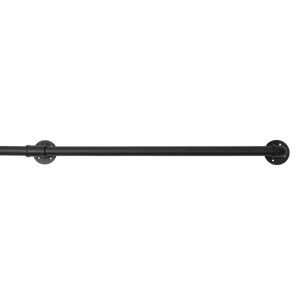 Rohrhandlauf, Heavy Duty Metall, tragfähig, 8ft, 3 Sektionen, Wandabstand: 8cmm, Schwarz
