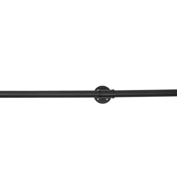 Rohrhandlauf, Heavy Duty Metall, tragfähig, 8ft, 3 Sektionen, Wandabstand: 8cmm, Schwarz