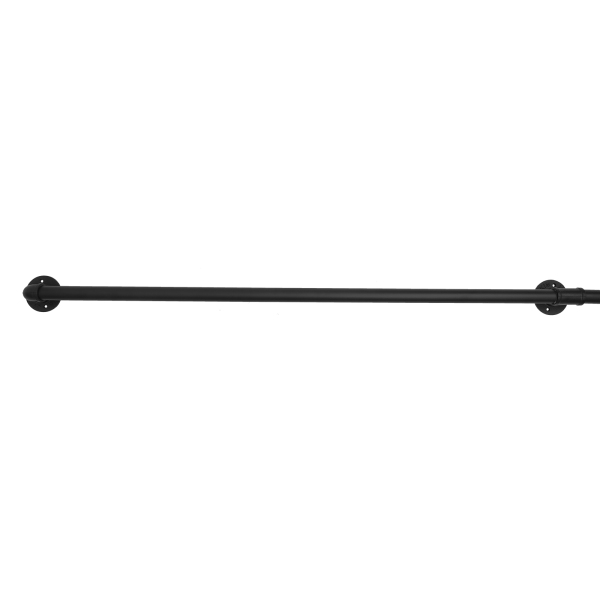 Rohrgeländer, hochbelastbares Metall mit Tragfähigkeit, stabile Konstruktion, 12 ft., 3 Abschnitte, Schwarz