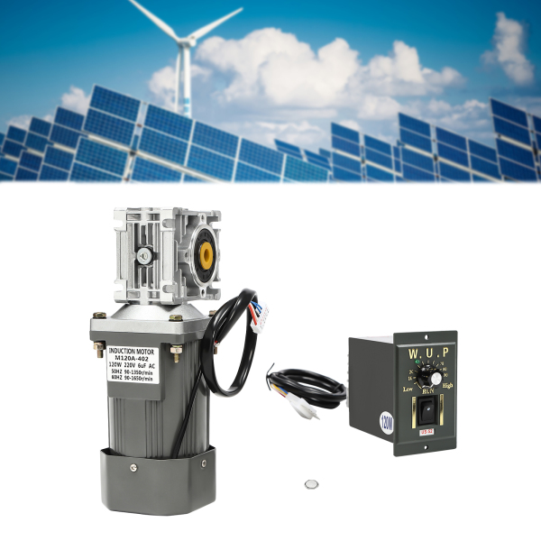 Schneckengetriebemotor, 120 W, Wechselstrom, 220 V, industrieller Drehzahlregler Schneckengetriebemotor, 120 W, Wechselstrom, 220 V, industrieller Drehzahlregler