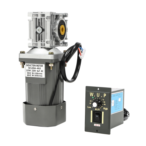 Schneckengetriebemotor, 120 W, Wechselstrom, 220 V, industrieller Drehzahlregler Schneckengetriebemotor, 120 W, Wechselstrom, 220 V, industrieller Drehzahlregler