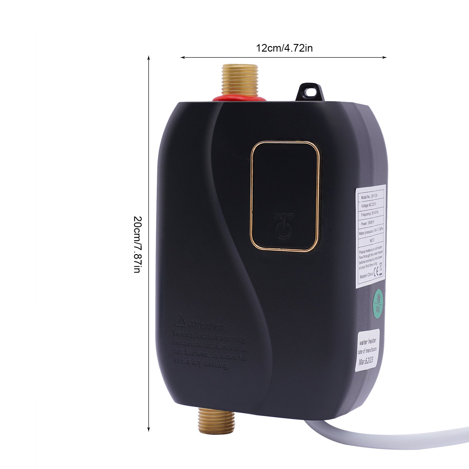 Durchlauferhitzer Warmwasser Elektro Dusche Tankless Heizung Bad Küche Durchlauferhitzer