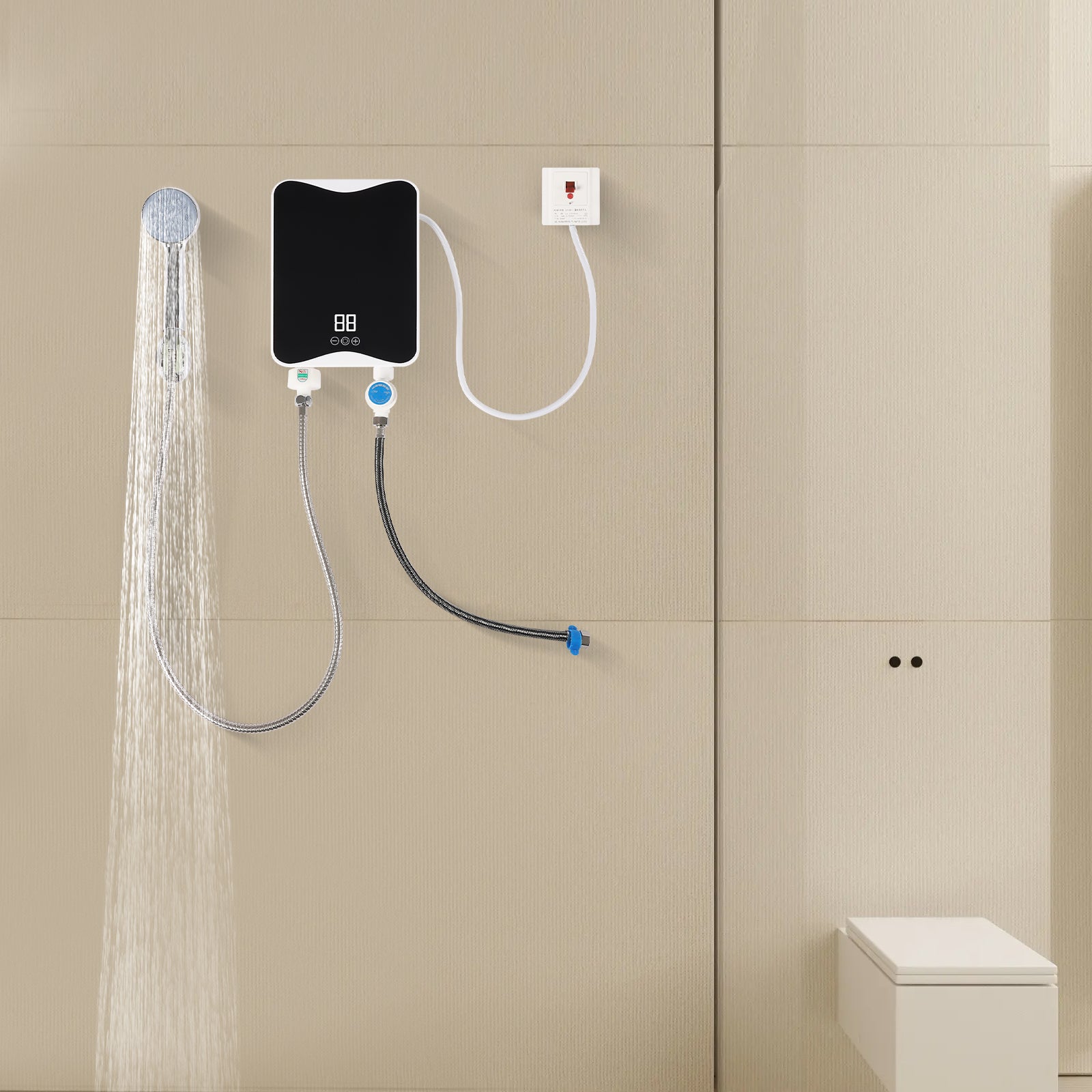 5500W Elektronische Instant Warmwasserbereiter, Mini Instant Warmwasserbereiter 220V