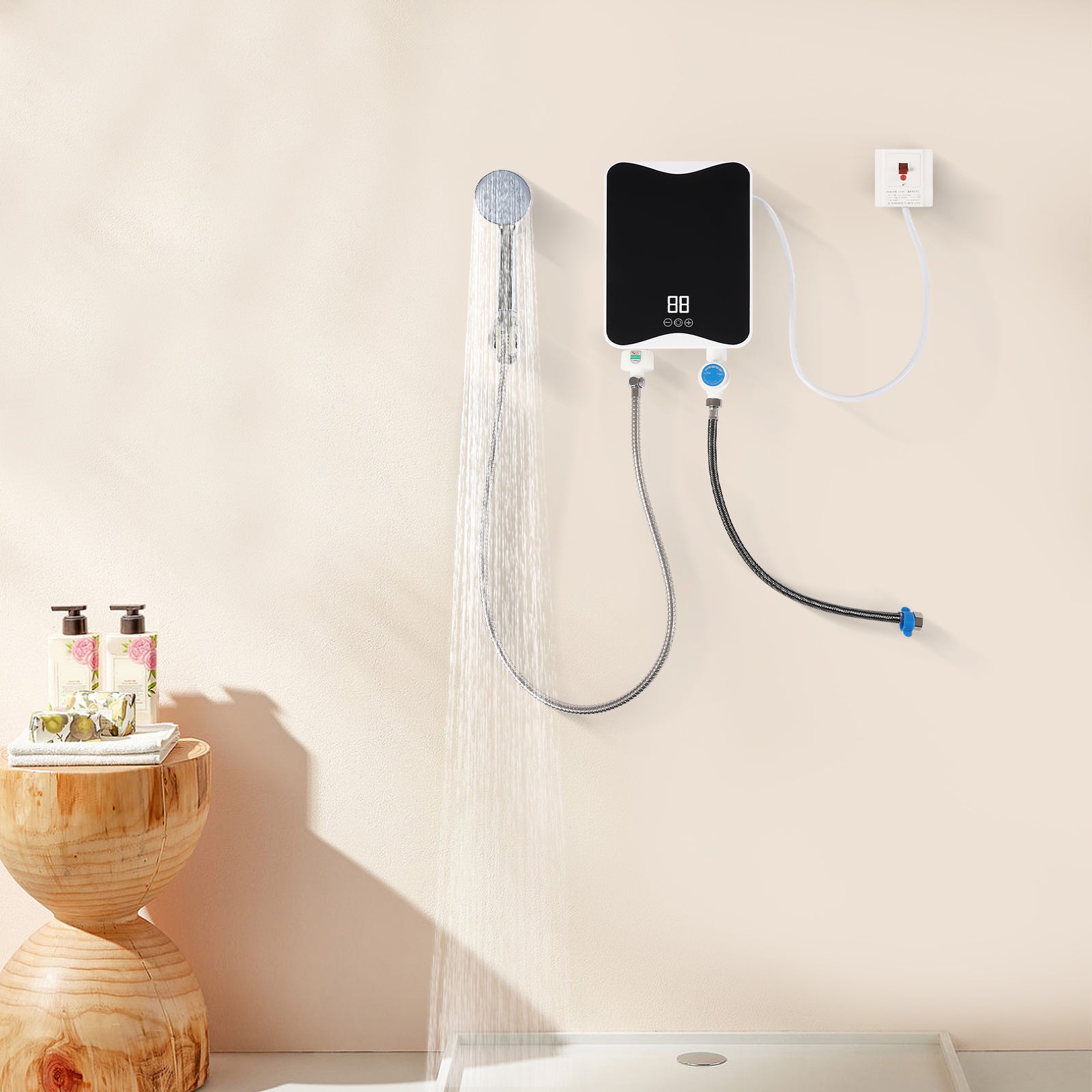 5500W Elektronische Instant Warmwasserbereiter, Mini Instant Warmwasserbereiter 220V
