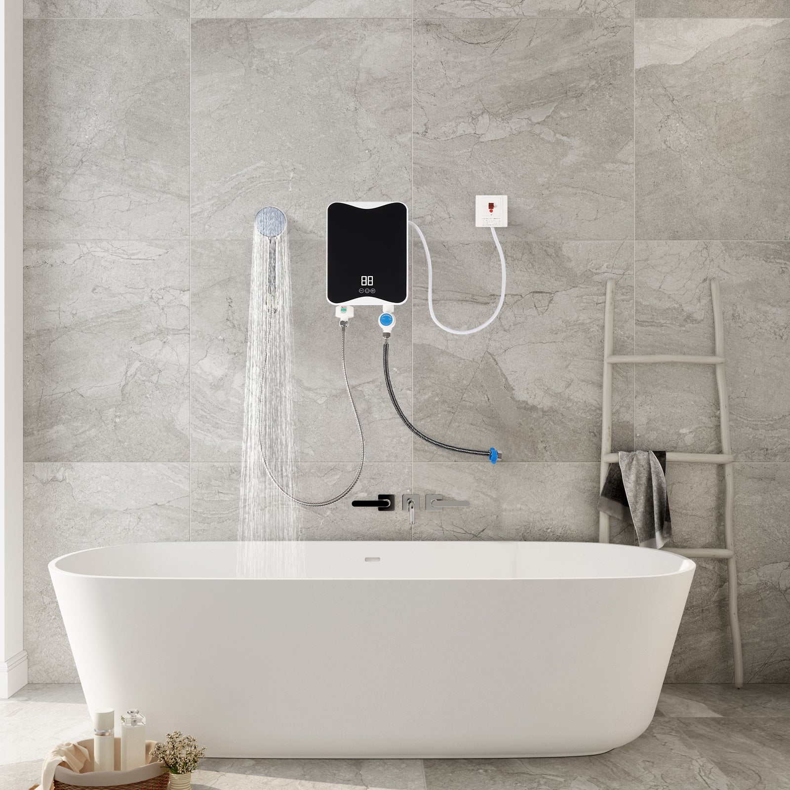 5500W Elektronische Instant Warmwasserbereiter, Mini Instant Warmwasserbereiter 220V