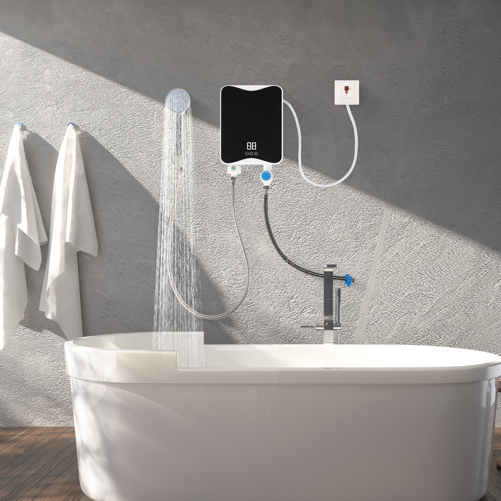 5500W Elektronische Instant Warmwasserbereiter, Mini Instant Warmwasserbereiter 220V