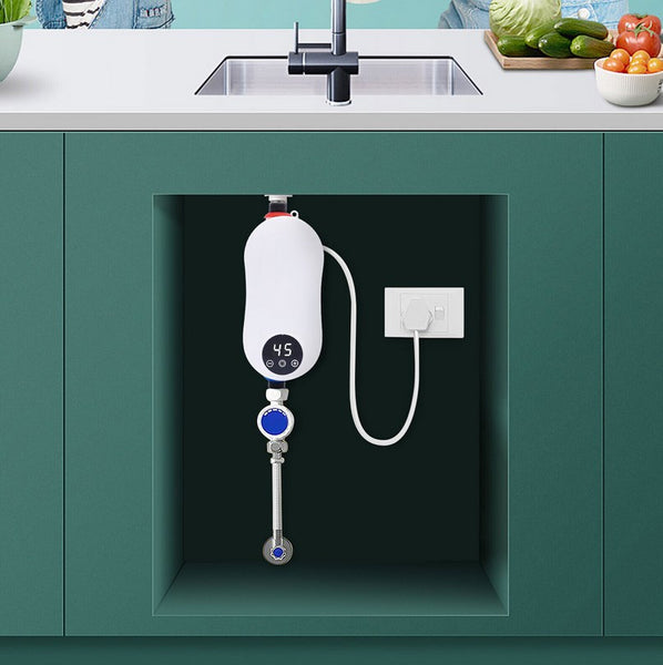 5500W Mini-elektrischer Instant-Warmwasserbereite LED-Anzeige 220 V IPX4 wasserdicht, schnelle Heizung, konstante Temperatur, Instant-Warmwasserbereiter für Küche