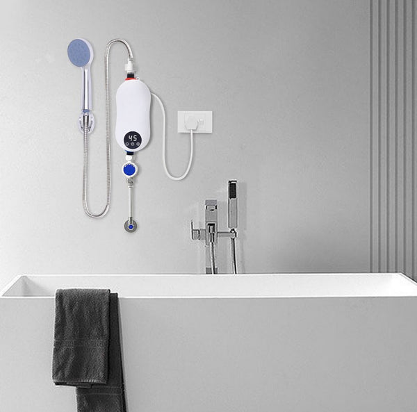 5500W Mini-elektrischer Instant-Warmwasserbereite LED-Anzeige 220 V IPX4 wasserdicht, schnelle Heizung, konstante Temperatur, Instant-Warmwasserbereiter für Küche