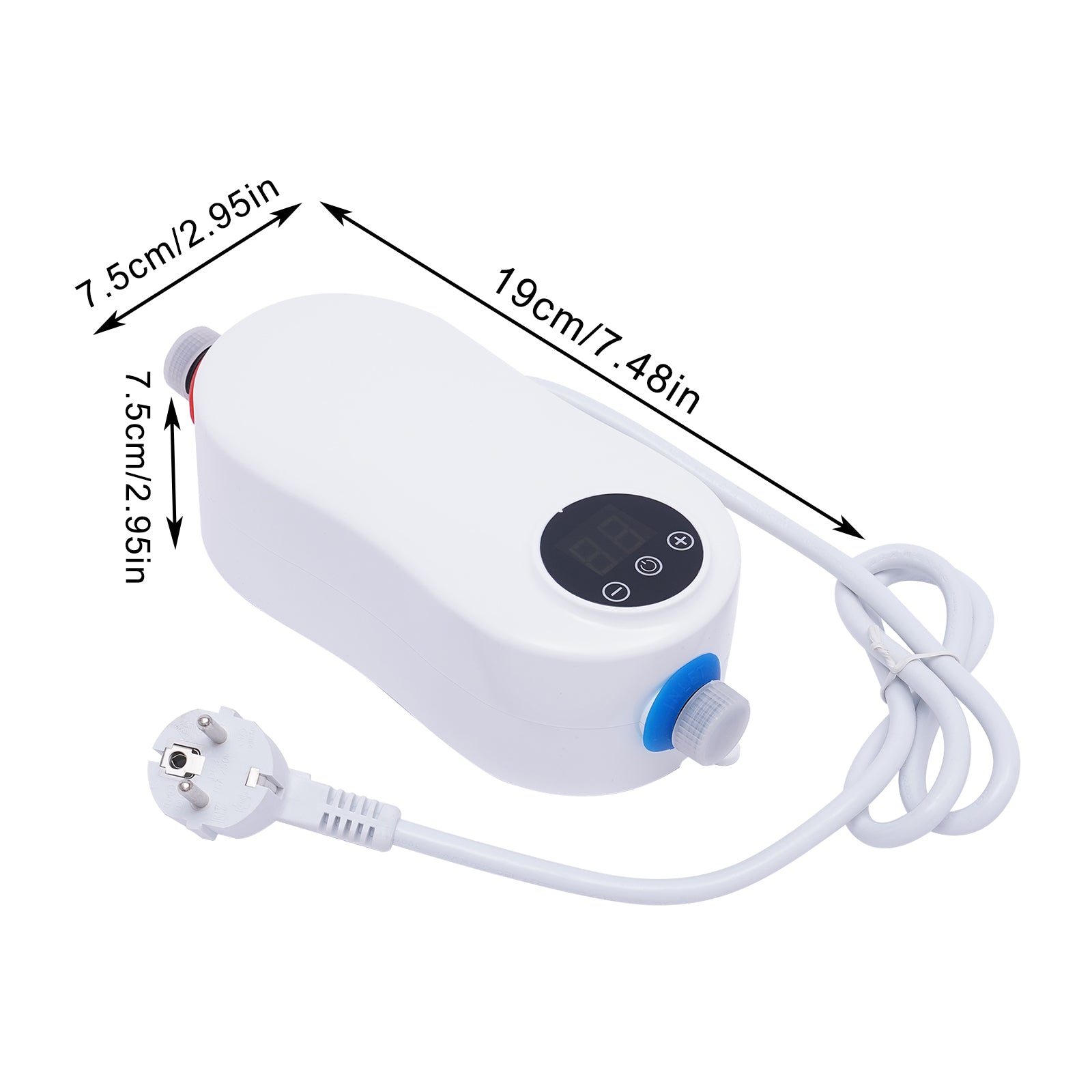 5500W Mini-elektrischer Instant-Warmwasserbereite LED-Anzeige 220 V IPX4 wasserdicht, schnelle Heizung, konstante Temperatur, Instant-Warmwasserbereiter für Küche