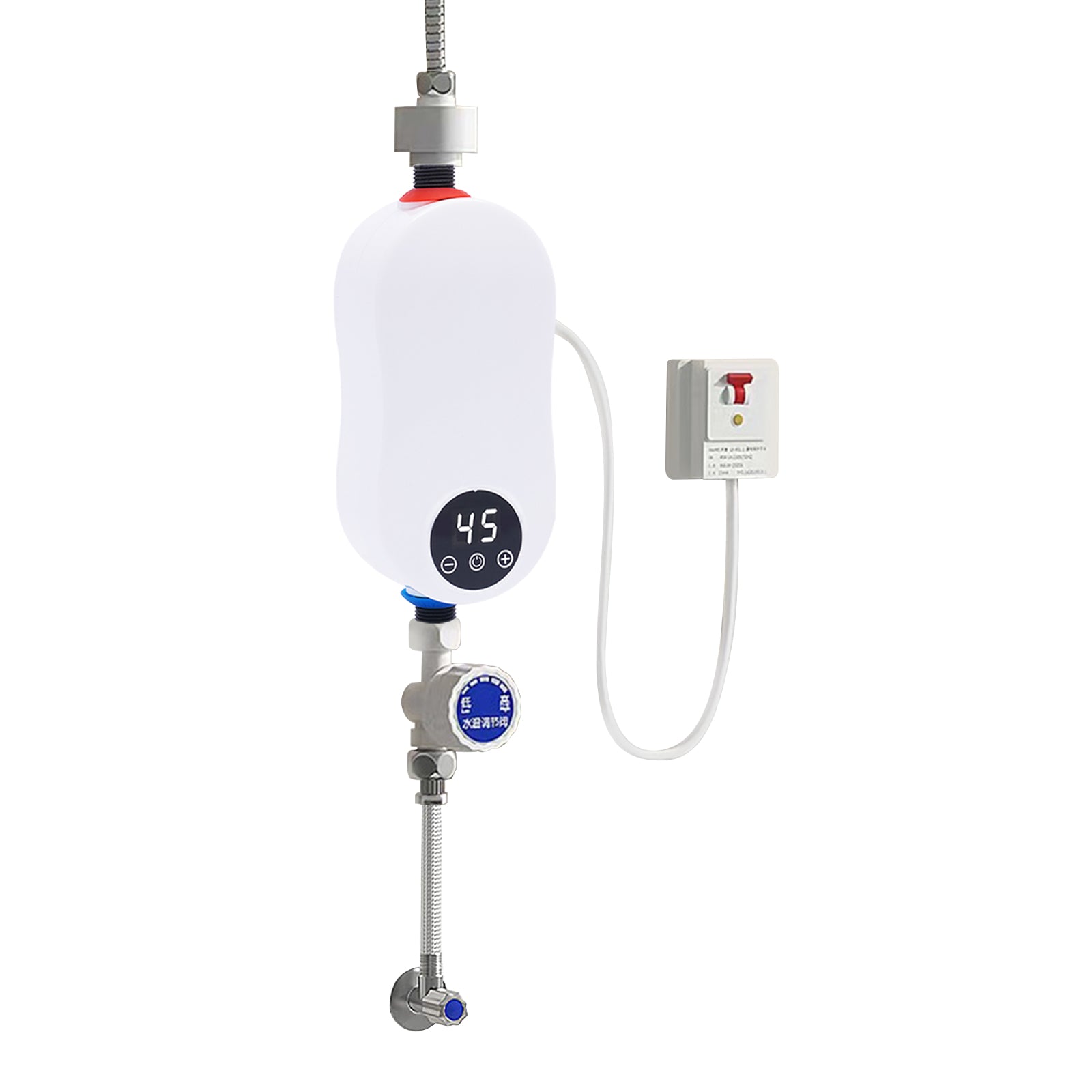 5500W Mini-elektrischer Instant-Warmwasserbereite LED-Anzeige 220 V IPX4 wasserdicht, schnelle Heizung, konstante Temperatur, Instant-Warmwasserbereiter für Küche
