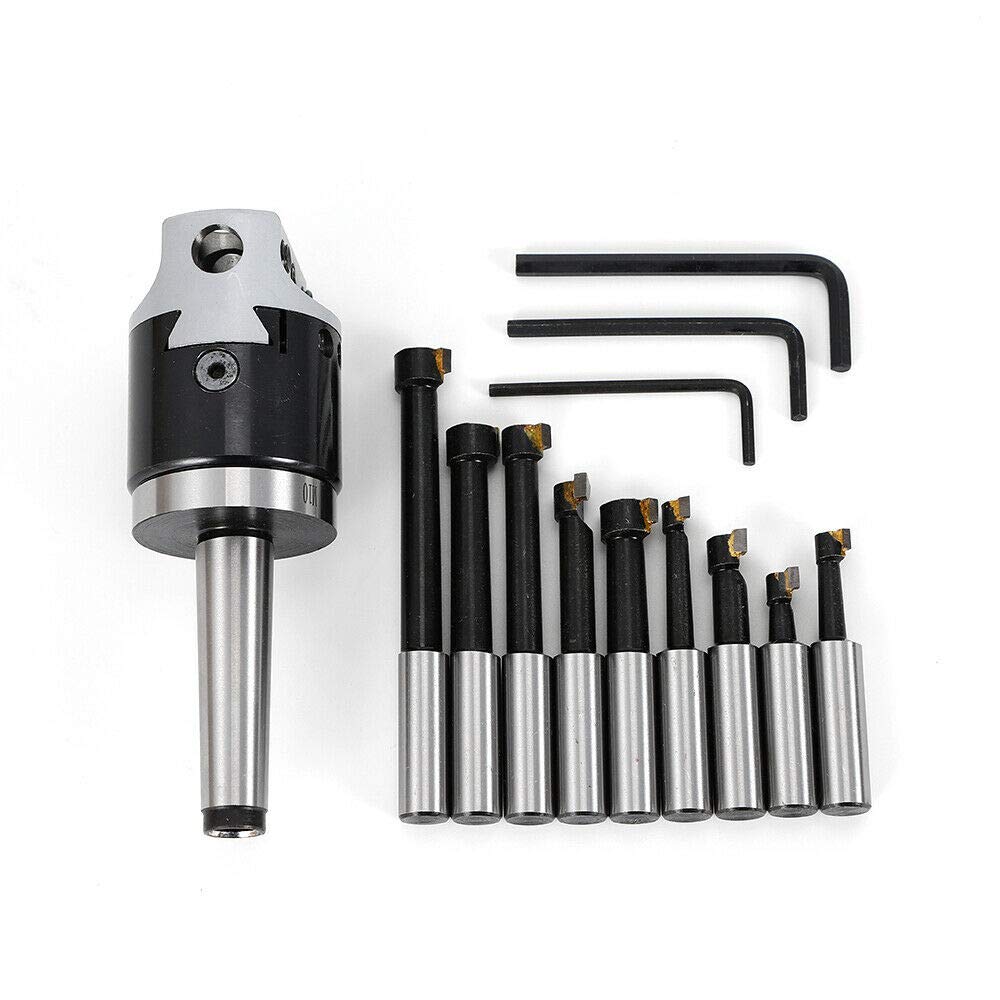 Bohrkopf Ausdrehkopf Satz MT2 -M10 F1-12 50mm mit 12mm Bohrstangen Fräsmaschine Zubehör Bohrkopf Ausdrehkopf Satz MT2 -M10 F1-12 50mm mit 12mm Bohrstangen Fräsmaschine Zubehör