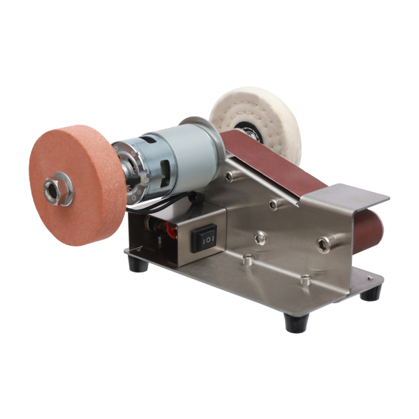 Elektrischer Bandschleifer, kleiner Bandschleifer, 7-stufig einstellbarer Polierer zum Polieren von Aluminium, Bernstein, Keramik, Glas, Schmuck