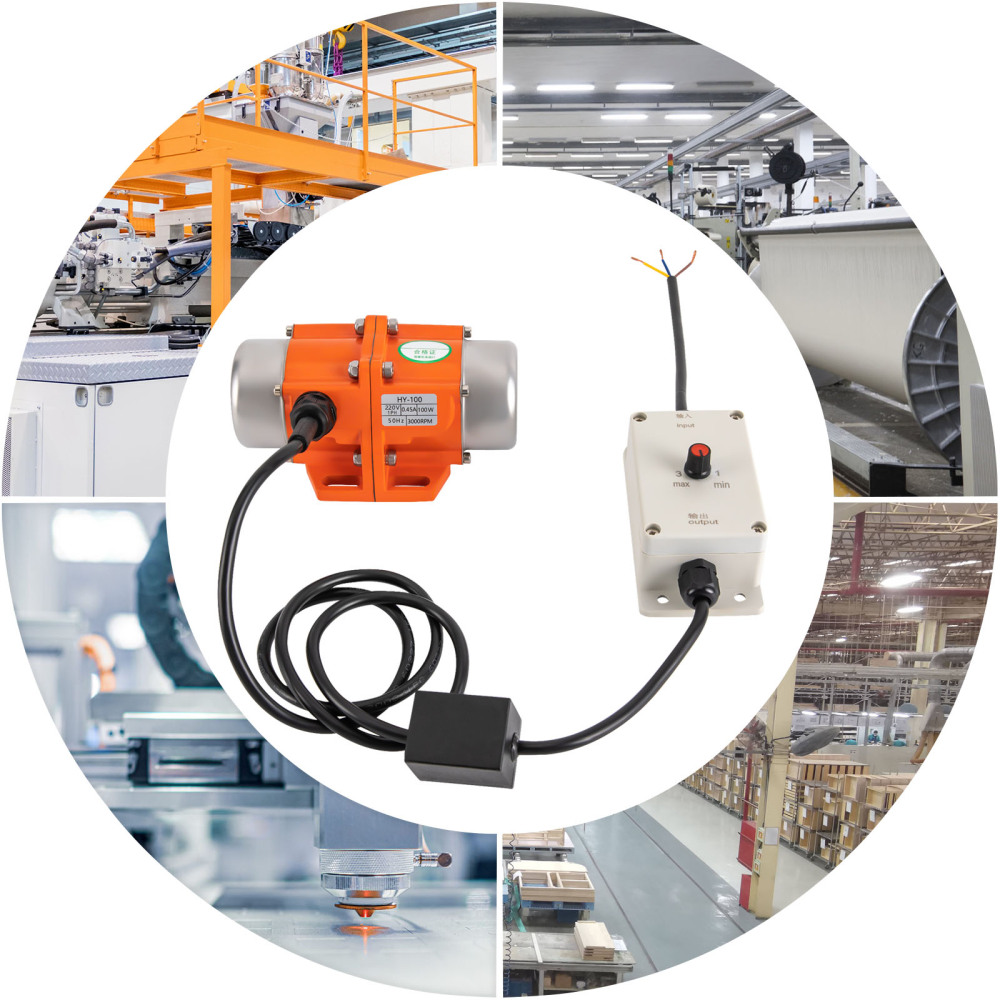 CNCEST Vibrationsmotor mit Drehzahlregler, elektrischer Vibrationsmotor, Industriemotor