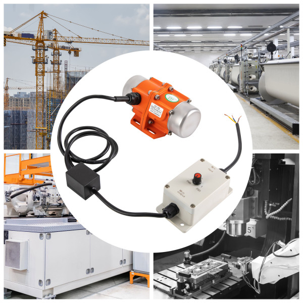 CNCEST Vibrationsmotor mit Drehzahlregler, elektrischer Vibrationsmotor, Industriemotor