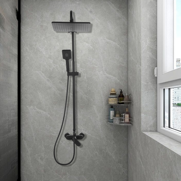 Duschsystem mit Duscharmatur, Regenbrause, Brausegarnitur Duschsystem mit Duscharmatur, Regenbrause, Brausegarnitur