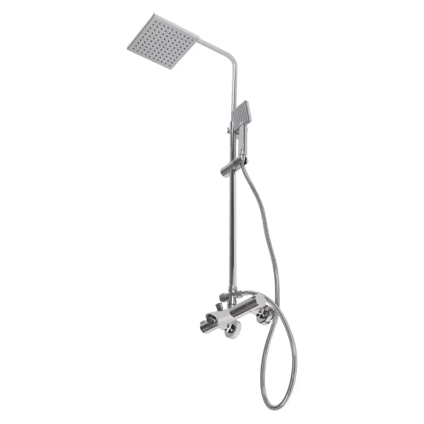 Duschsystem mit Thermostat, 304 Edelstahl Regen Dusche Dusche Armatur Set Bad Wasserhahn Thermostat Kupfer für Badezimmer
